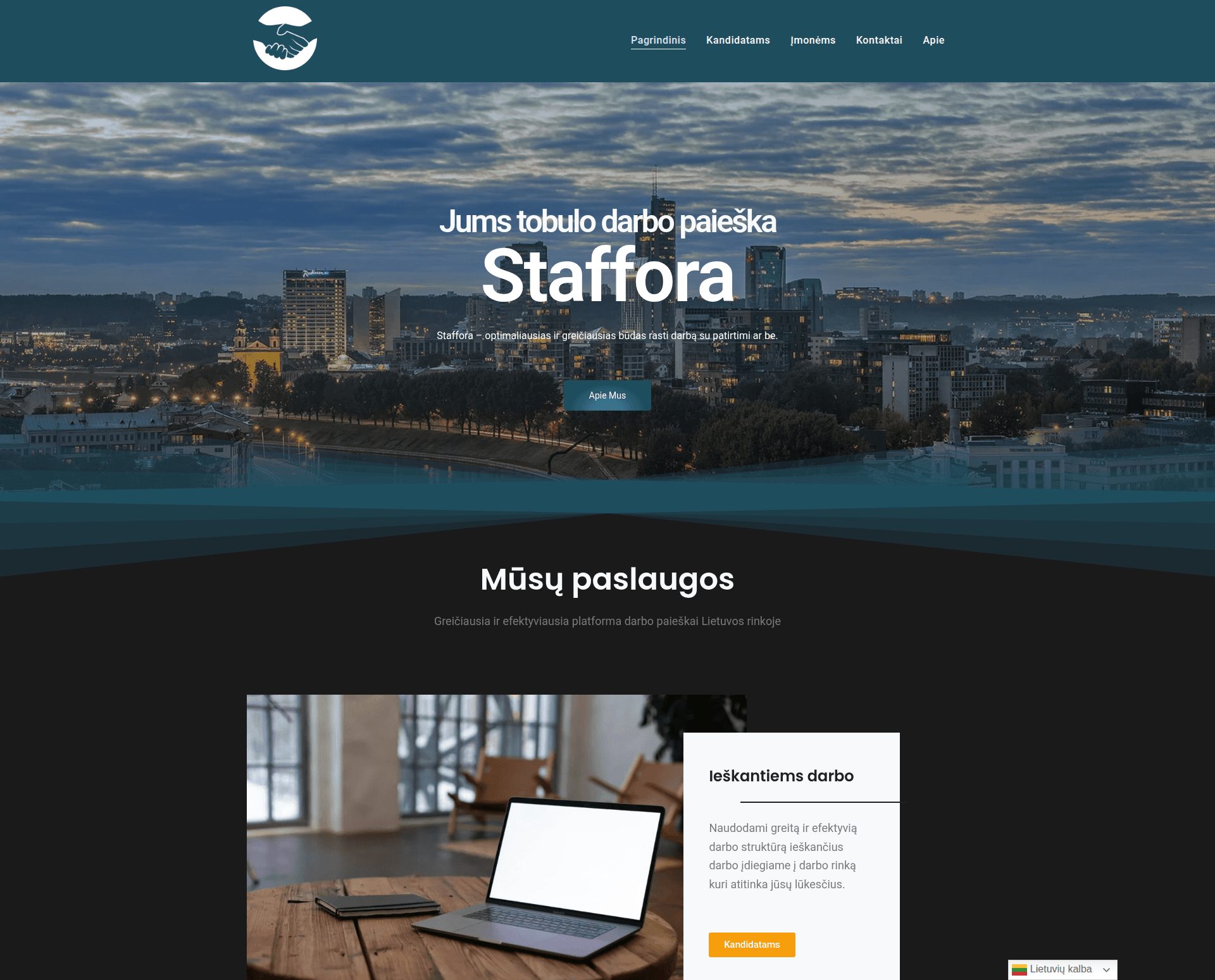 Staffora — Darbo Paieška